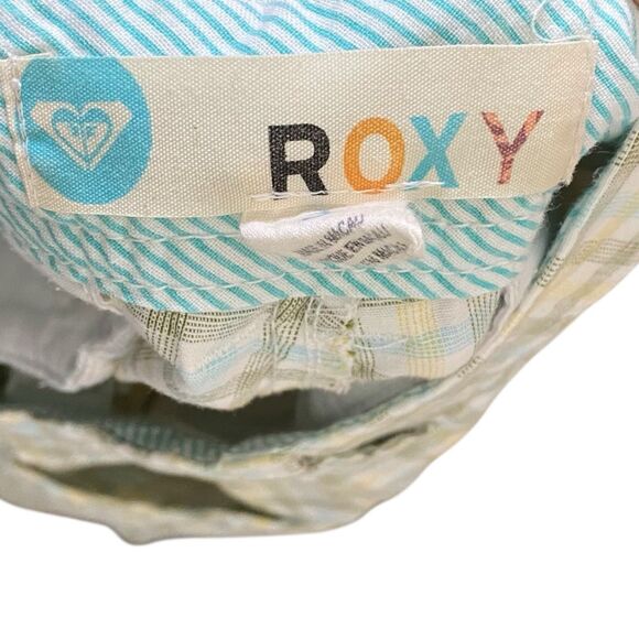 Roxy Shorts Womens 3 (29" Waist) Bermuda Plaid Y2K Heart Button 12" Inseam Beach - Picture 3 of 12